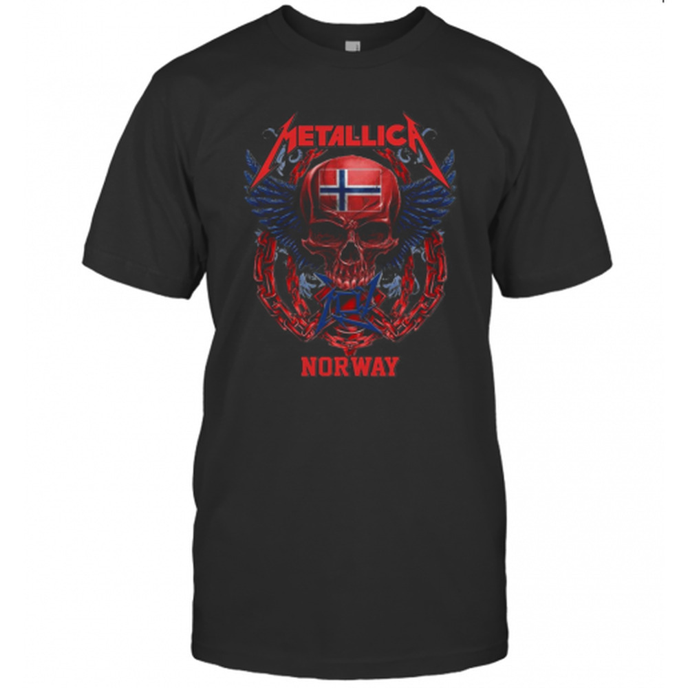Skull Metallica Norway Flag T-Shirt